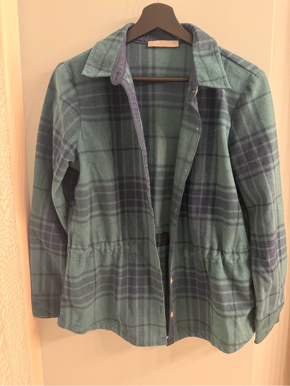 Lee Women's Green Plaid Fleece Jacket
